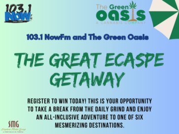 Escape with 103.1 NOWFM and Green Oasis: The Ultimate Getaway!